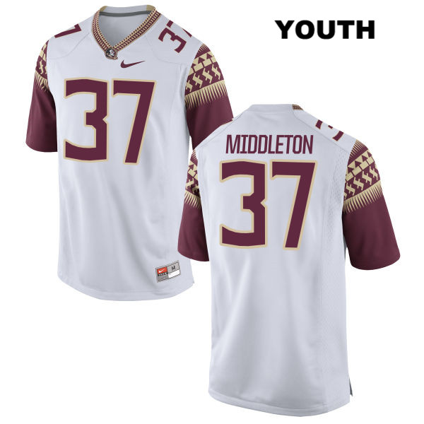 Youth NCAA Nike Florida State Seminoles #37 Blaik Middleton College White Stitched Authentic Football Jersey RBC6569JS